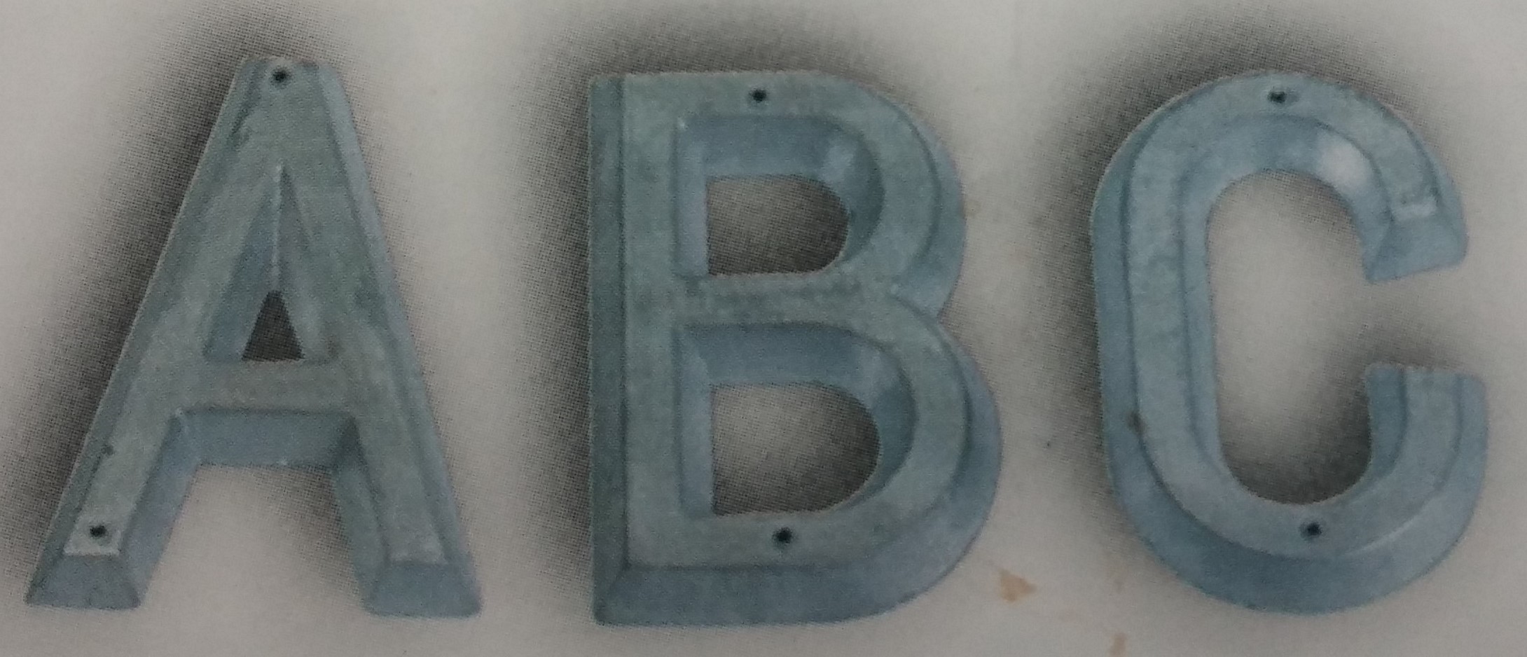 Moulders Letters 5/8" Flat faced Full Alphabet-2 of each letter